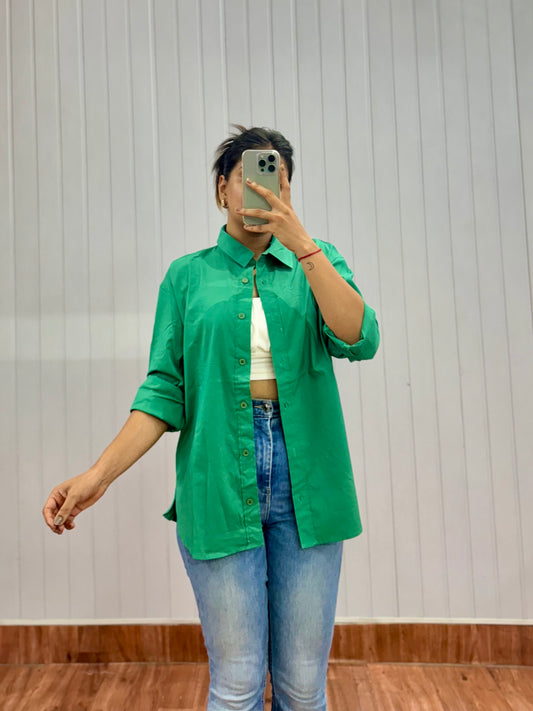 S19- Green Plain Shirt