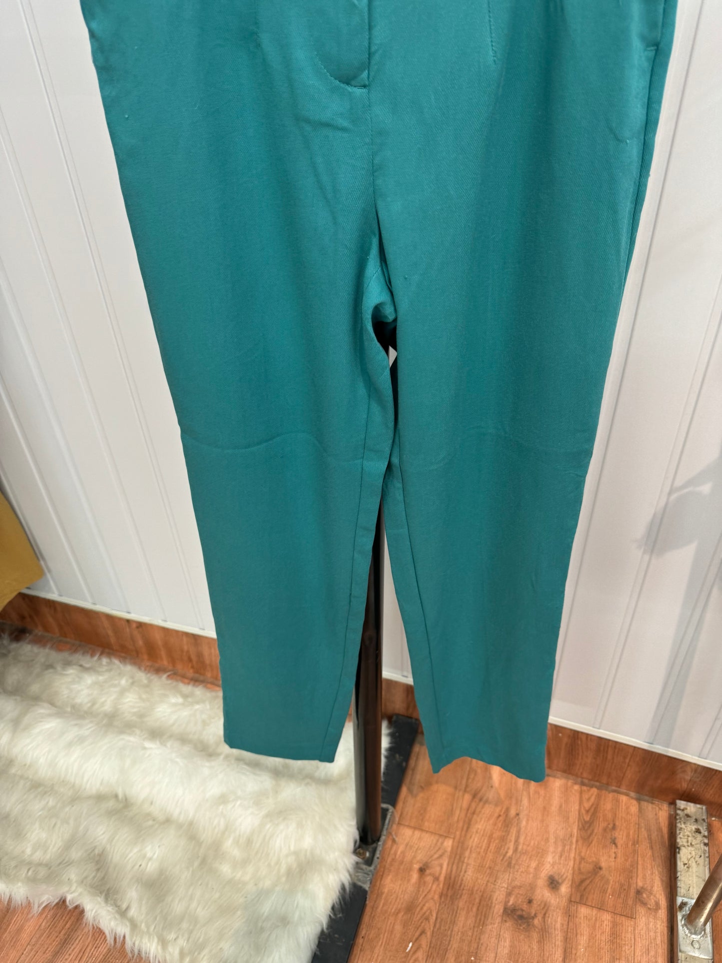 0821-26 Turquoise Tapered Trousers