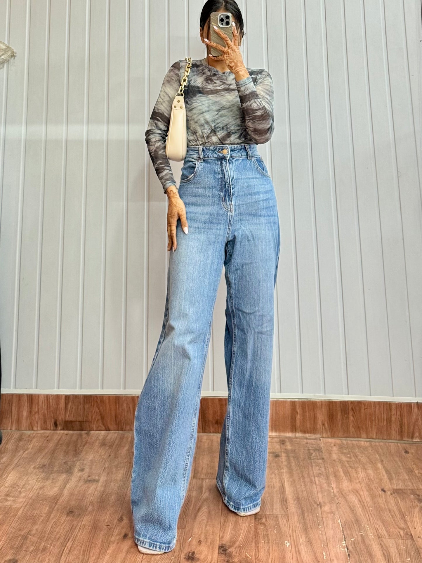 DE351-34 Wideleg Jeans