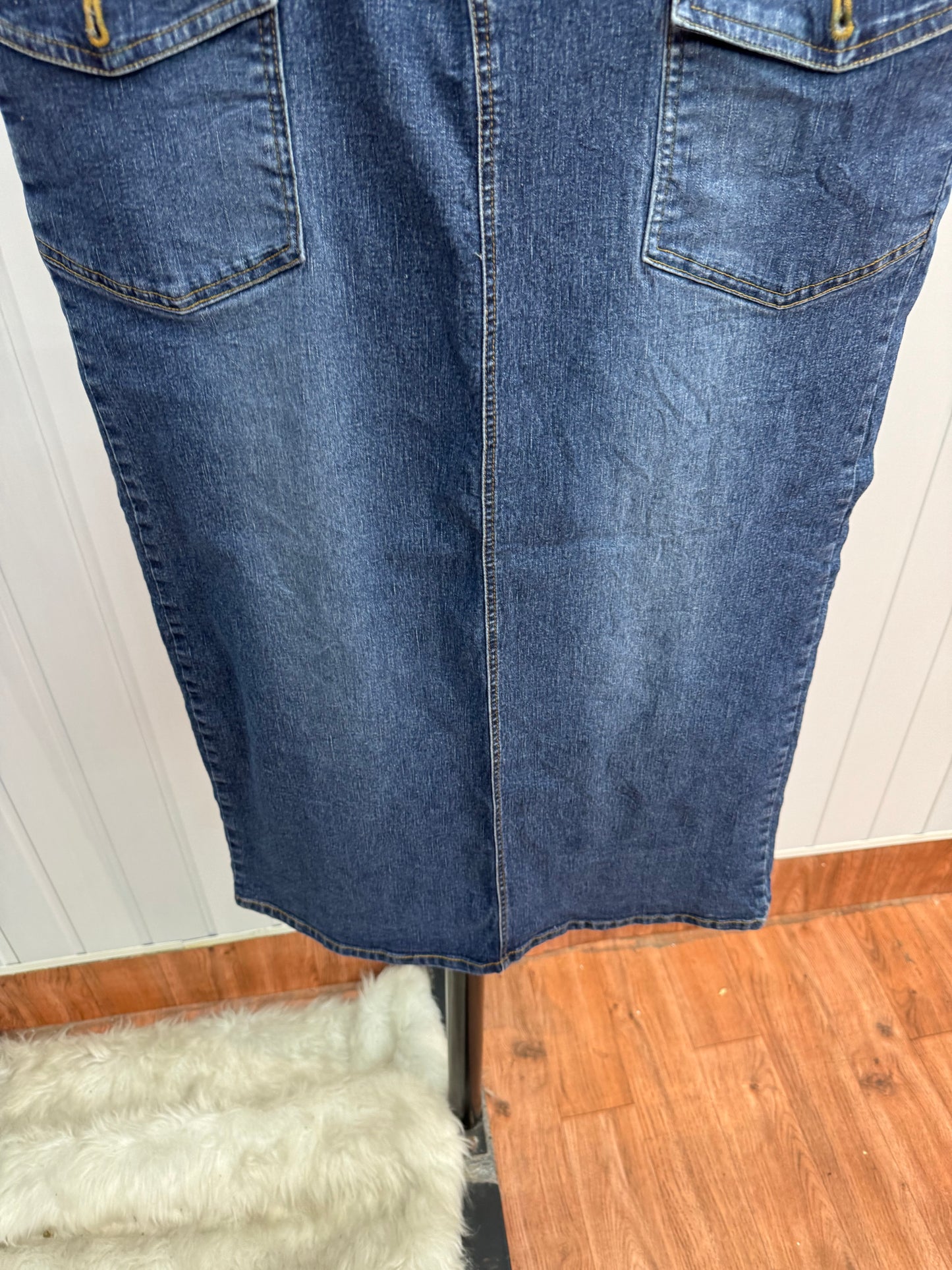 S18-34 Long Denim Skirt