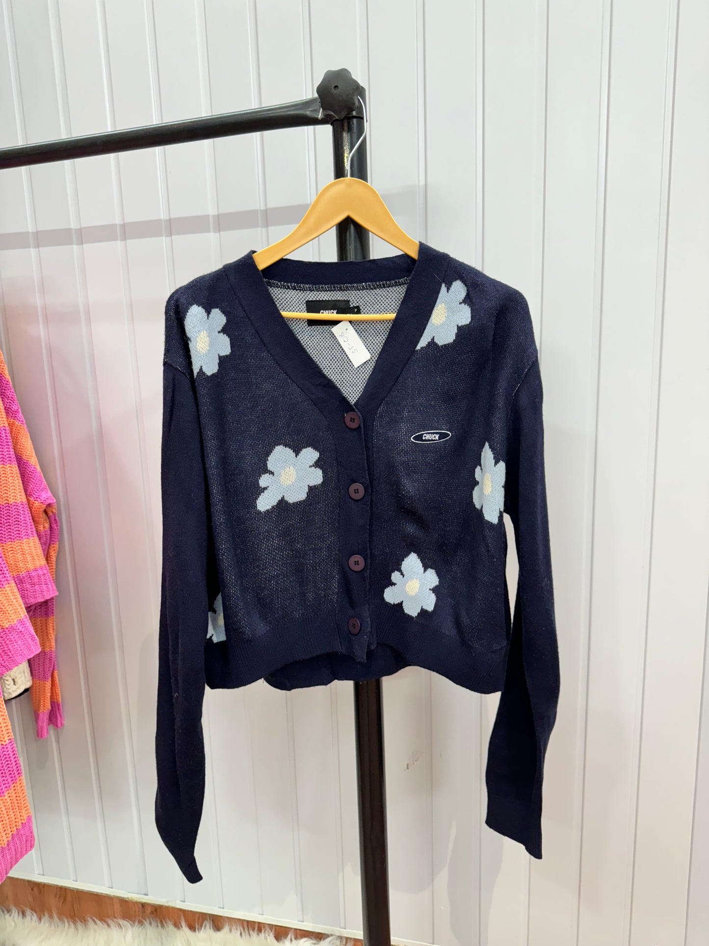 ST08-Blue Floral Cardigan